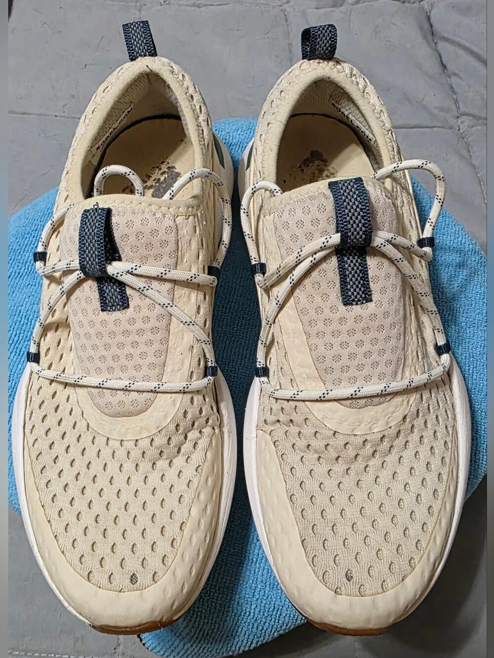 Sorel Kinetic Impact Cream/ Blue Gum Sole Wrap Around Lace Women's Size 7.5